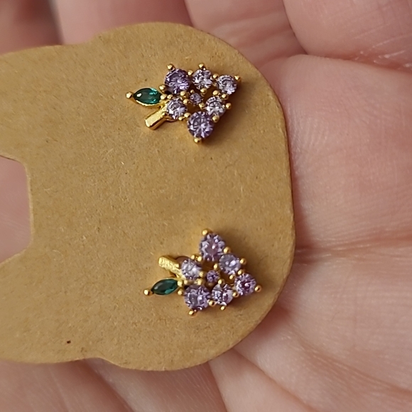 Grapes 14K Gold Filled Earrings - Picture 5 of 8